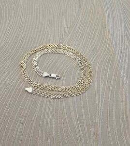Italy 925 Sterling Silver 5.7mm Wide Mesh 18” Necklace - 10.9 Grams